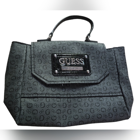Black Guess Shoulder Bag with Adjustable Straps - Picture 3 of 4